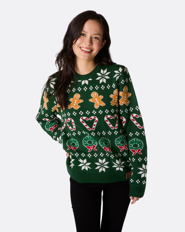 Women's Family Green Christmas Sweater