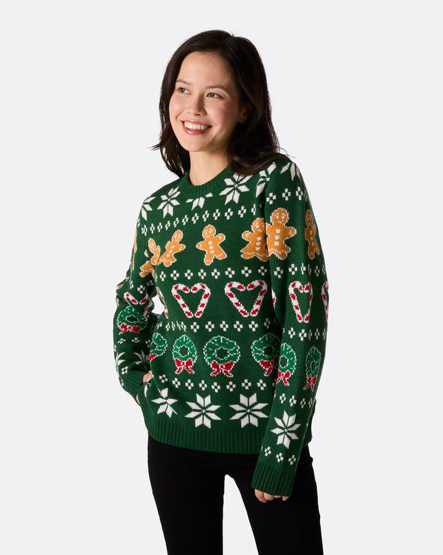 Women's Family Green Christmas Sweater