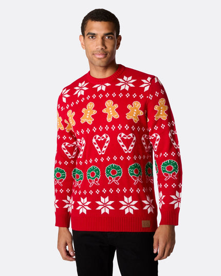 Men's Family Red Christmas Sweater for Festive Gatherings