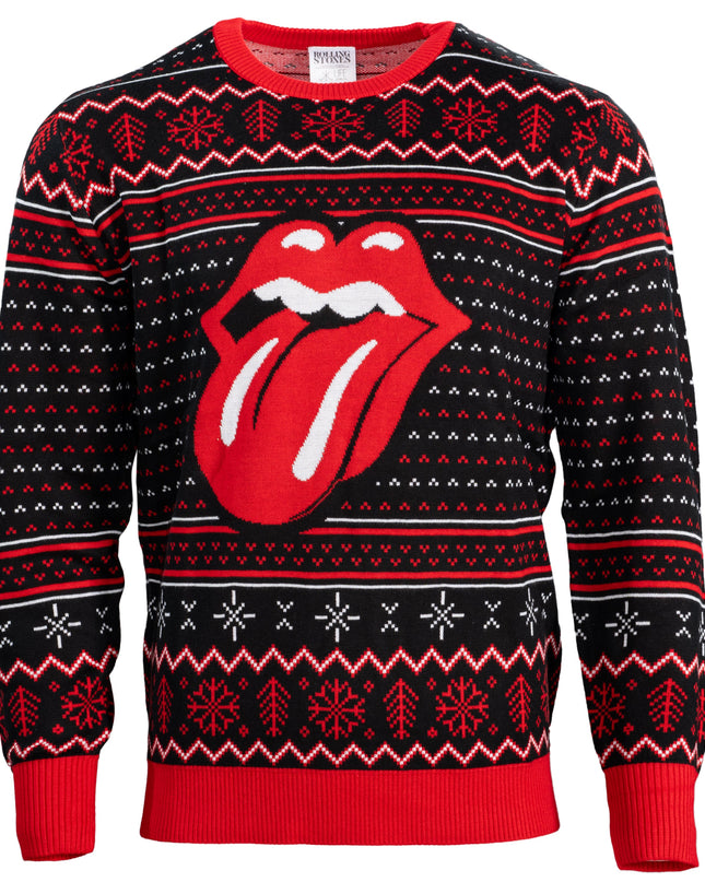 Rolling Stones Lips and Tongue Ugly Christmas Sweater