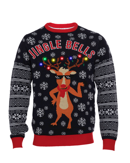 Jingle Bells Christmas Sweater for Kids - Light-Up Fun