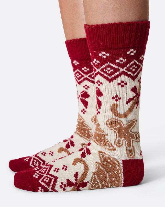 Gingerbread Christmas Knitted Socks