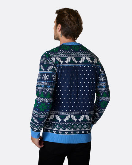 Men's Three Wise Fish Christmas Sweater