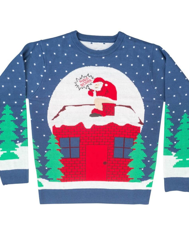 Santa Claus Pooping Chimney Ugly Christmas Sweater