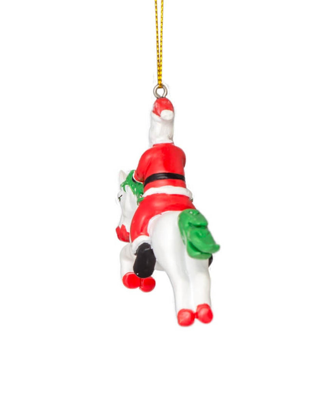 Santa Unicorn Christmas Tree Ornament