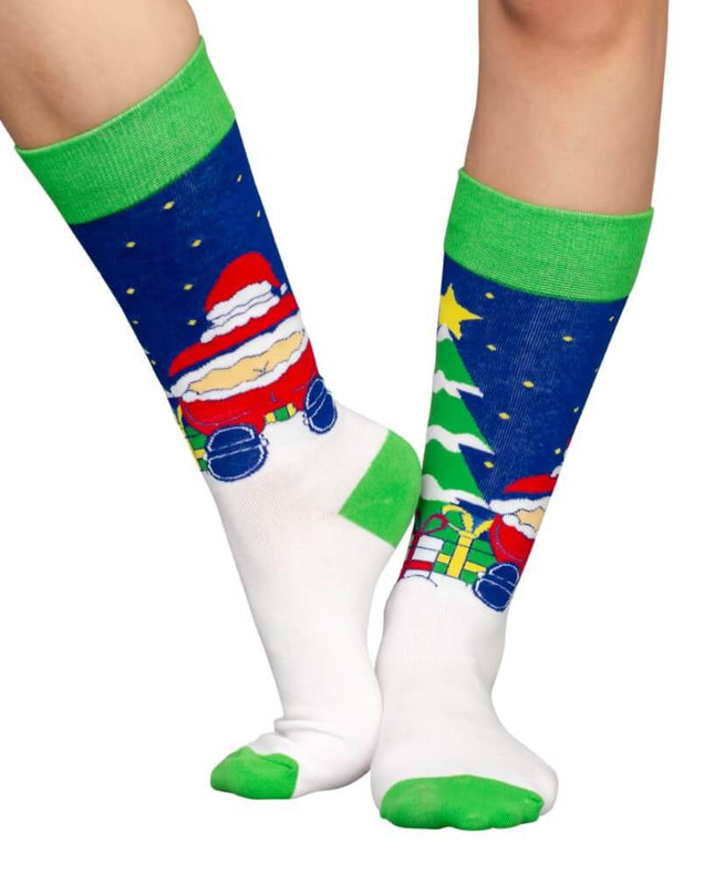 Santa's Butt Crack Ugly Christmas Socks for Adults