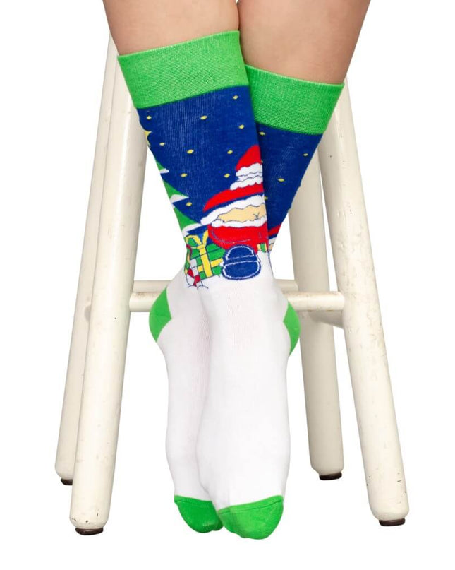 Santa's Butt Crack Ugly Christmas Socks for Adults