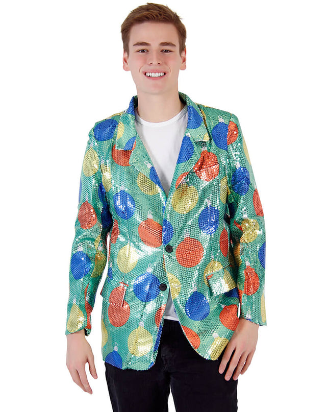 Sequin Ornaments Ugly Christmas Blazer Jacket