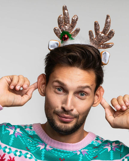 Sequin Reindeer Headband