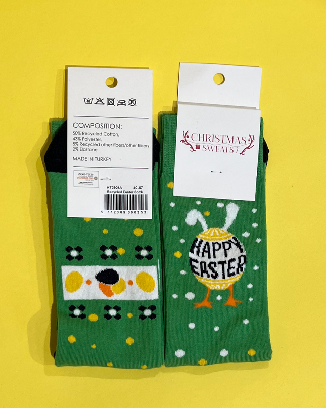 Cute Green Easter Socks