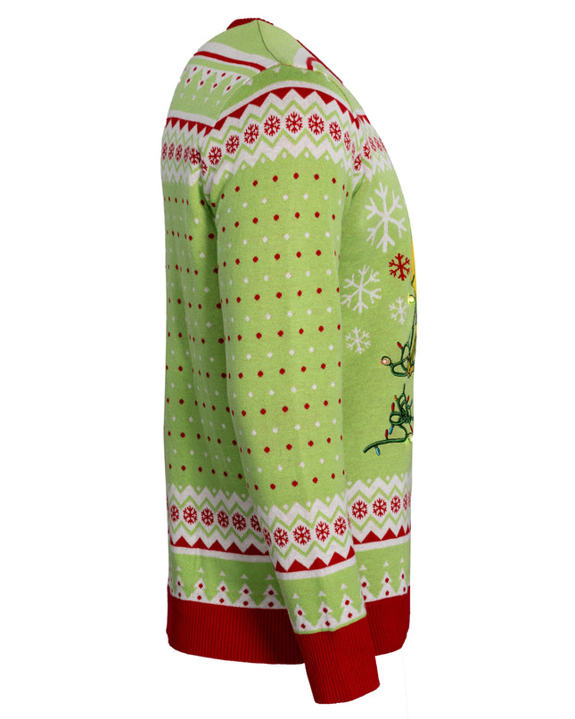 Spongebob Tangled LED Lights Ugly Christmas Sweater