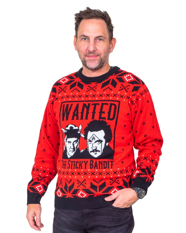 Sticky Bandits 1980s Funny Ugly Christmas Sweater