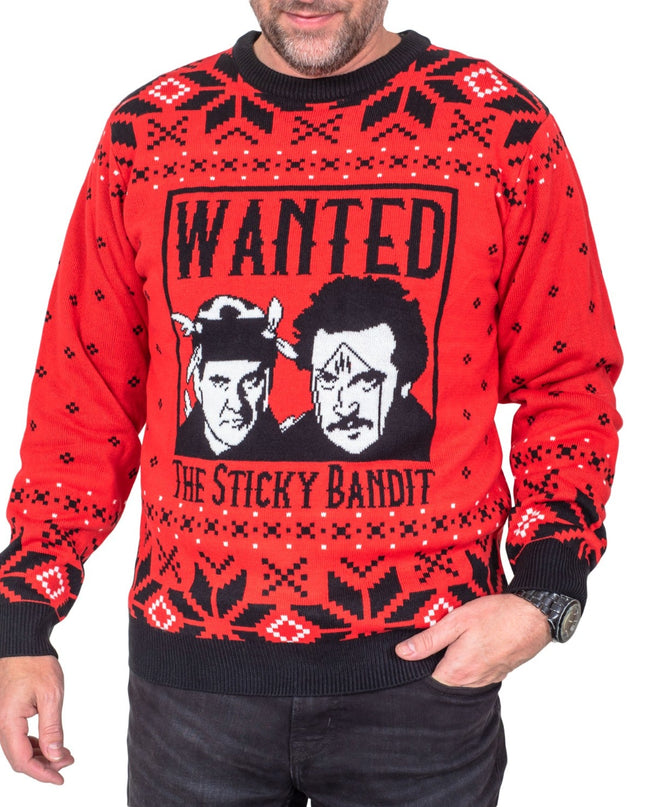 Sticky Bandits 1980s Funny Ugly Christmas Sweater