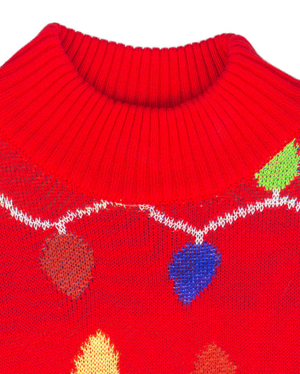 String Lights Women's Ugly Christmas Sweater Dress