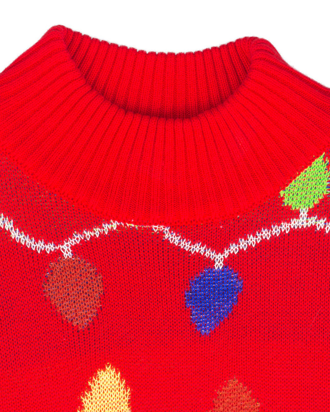 String Lights Women's Ugly Christmas Sweater Dress