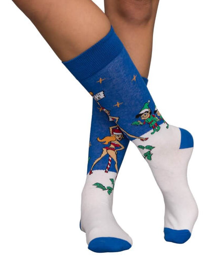 Stripper Pole Ugly Christmas Socks
