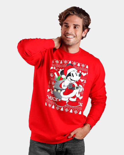 Christmas Sweatshirt for Men Mickey Mouse Design