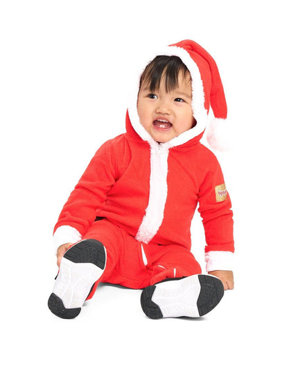 Baby Girl's Santa Jumpsuit With Fur