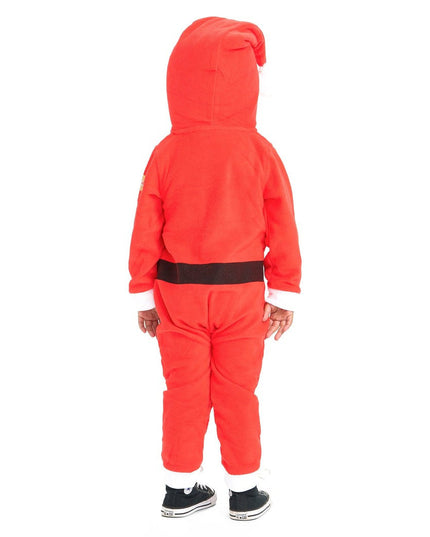 Toddler Boy's Santa Jumpsuit With Fur