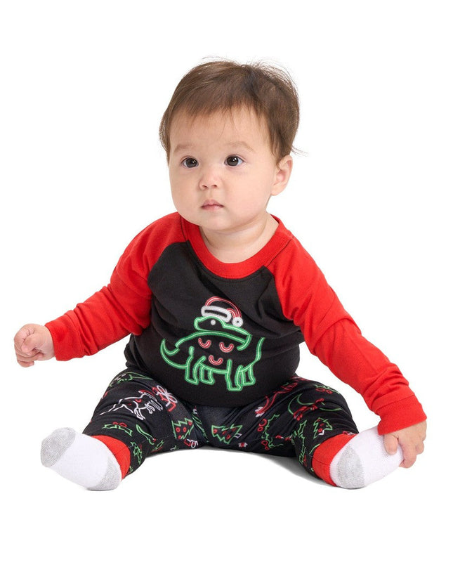 Baby Girl's Saint Nickosaurus Crew Neck Pajama Set