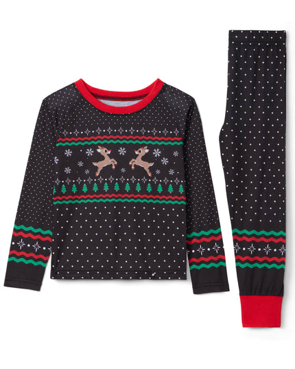 Baby Boy's Fair Isle Rudolph Crew Neck Pajama Set