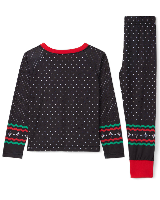 Toddler Boy's Fair Isle Rudolph Crew Neck Pajama Set