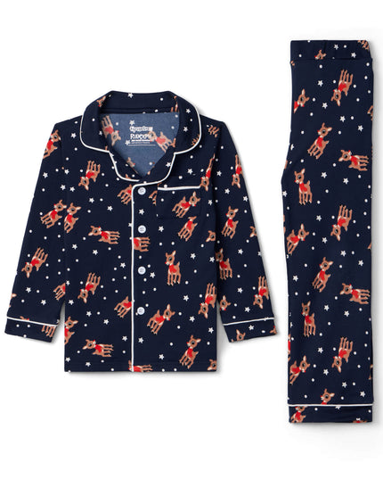 Baby Boy's Rudolph Lapel Pajama Set