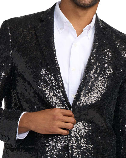 Men's Black Sequin Blazer