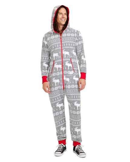 Men's Grey Moose Jumpsuit