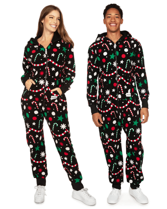 Matching Holiday Goodies Couples Jumpsuits