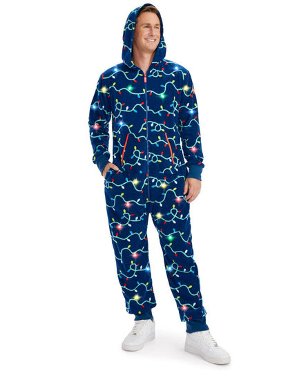 Men's String of Lights Light Up Jumpsuit