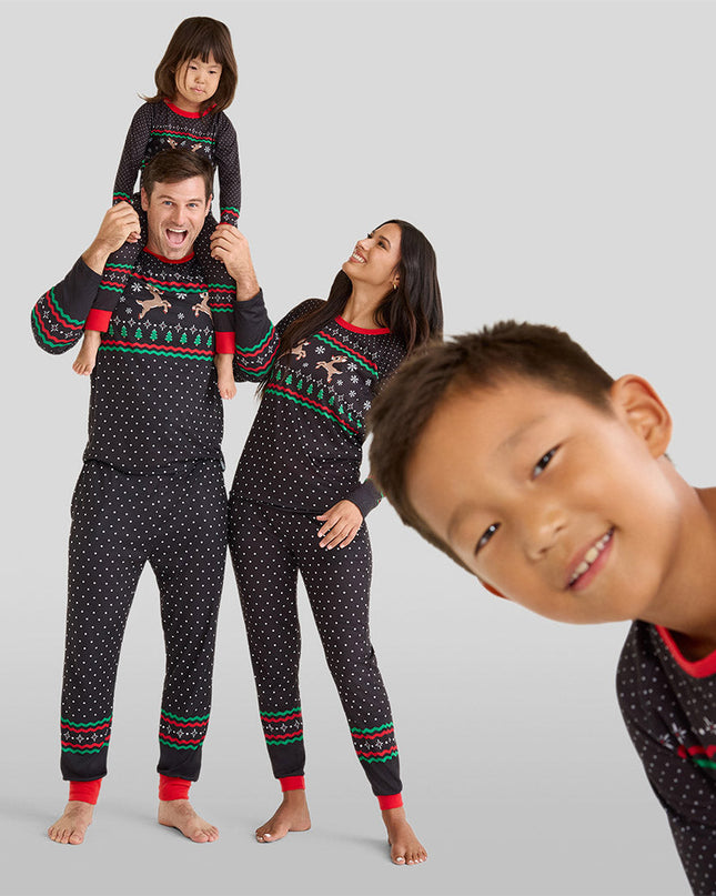 Men's Fair Isle Rudolph Crew Neck Pajama Set