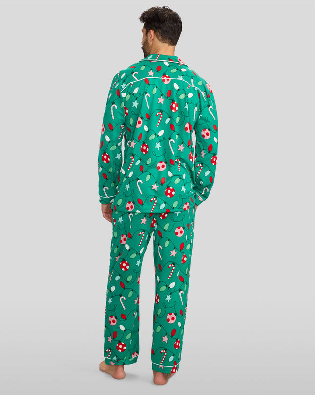 Men's Holly Jolly Lapel Pajama Set