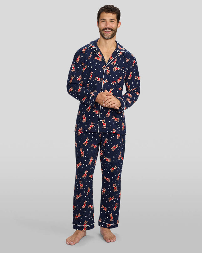 Men's Rudolph Lapel Pajama Set
