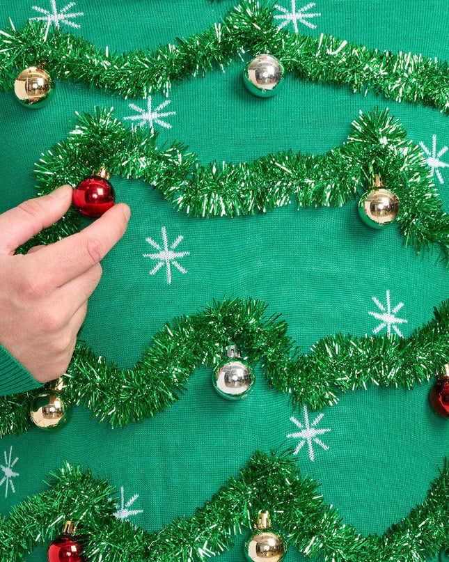 Men's Gaudy Garland Ugly Christmas Sweater