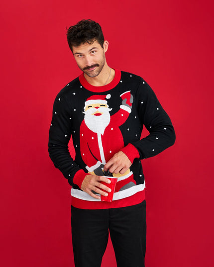 Men's Jolly Juice Dispenser Ugly Christmas Sweater