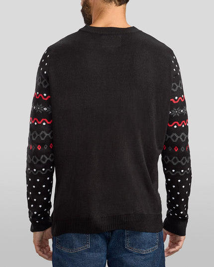 Men's Dark Fair Isle Rudolph Ugly Christmas Sweater