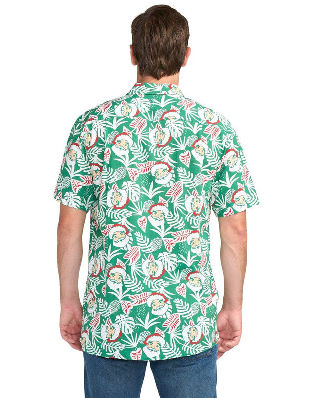 Men's Santa Palms Button Down Shirt