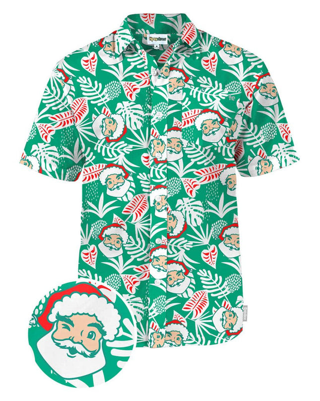 Men's Santa Palms Button Down Shirt