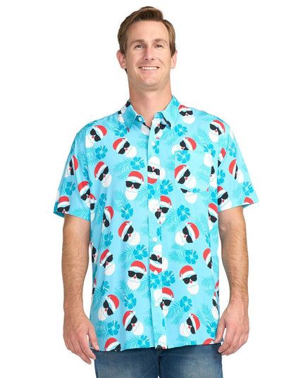 Men's Shady Santa Button Down Shirt