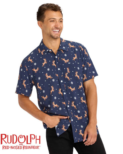 Men's Rudolph Button Down Shirt