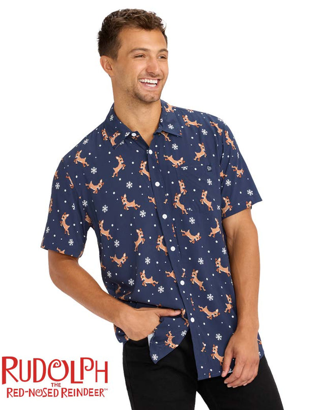 Men's Rudolph Button Down Shirt