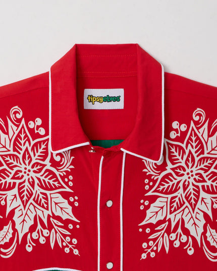 Men's Christmas Cowboy Button Down Shirt