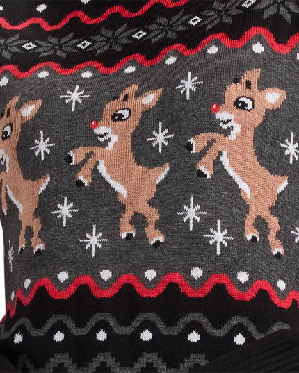 Women's Dark Rudolph Turtleneck Sweater Dress