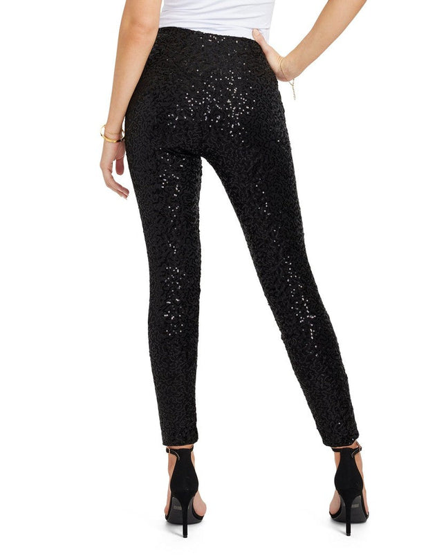 Black Sequin High Waisted Leggings