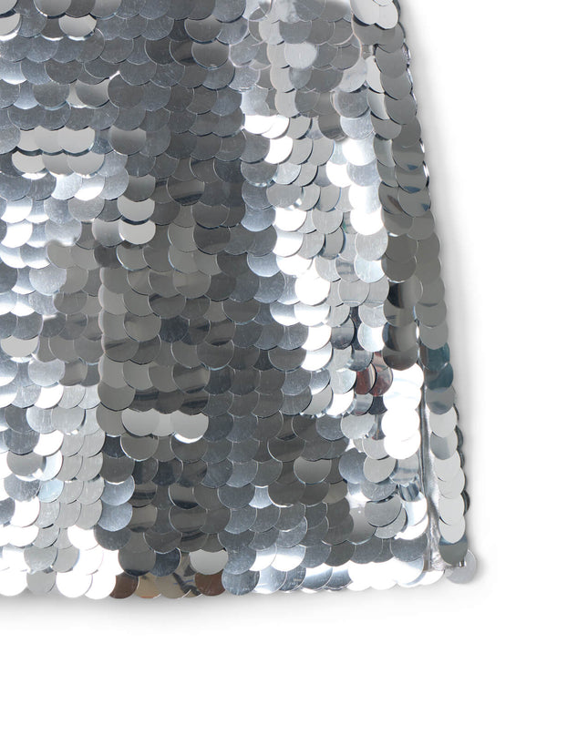 Silver Disc Sequin Skirt