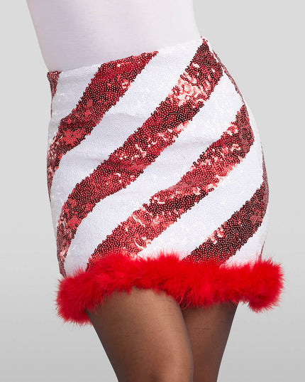 Candy Cane Sequin Skirt