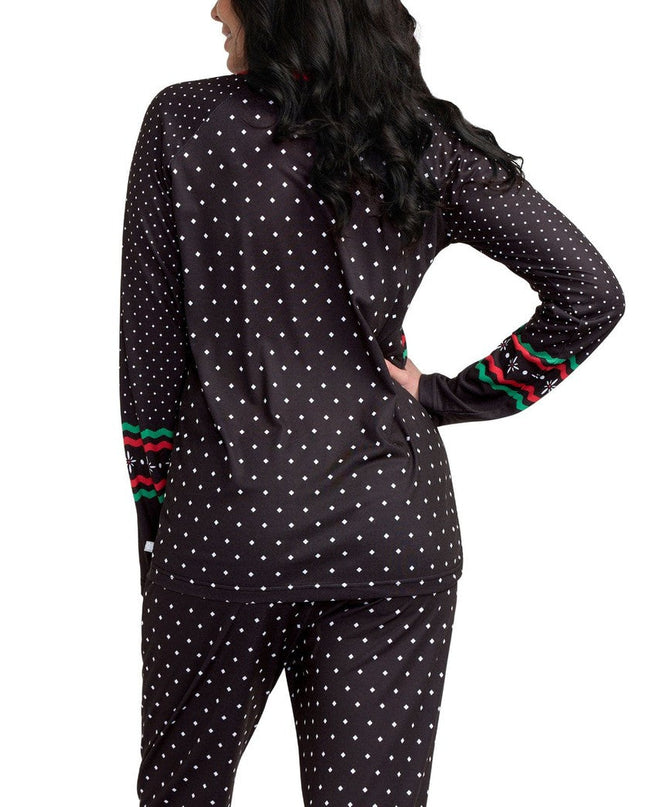 Women's Fair Isle Rudolph Crew Neck Pajama Set