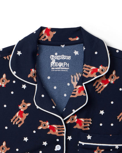 Matching Rudolph Lapel Family Pajamas
