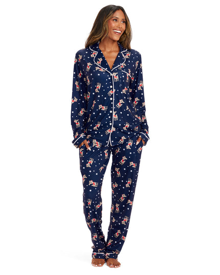 Women's Rudolph Lapel Pajama Set